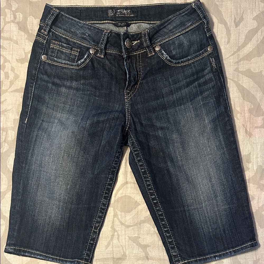 Silver Jeans Suki Dark Indigo Denim Shorts